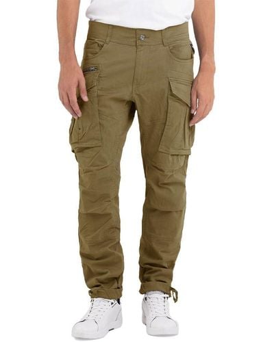 Replay Men's Cargo Trousers Made Of Comfort Cotton - Green