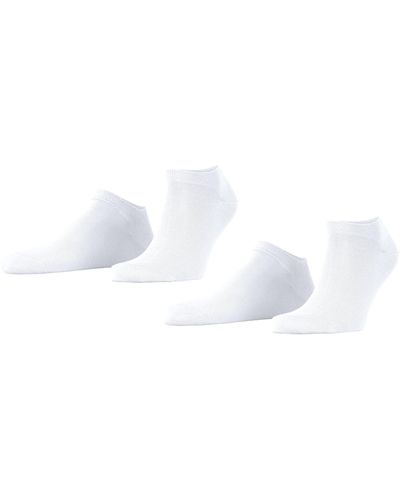 Esprit Basic Uni 2-pack M Sn Cotton Low-cut Plain 2 Pairs Trainer Socks - White