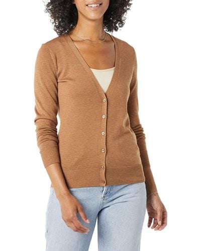 Amazon Essentials Lightweight Vee dnu Cardigan-Sweaters - Mehrfarbig
