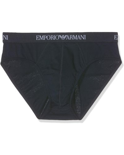 Emporio Armani Underwear 2-Pack Brief Pure Cotton Slip - Schwarz