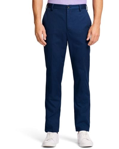 Izod American Chino Flat-front Straight-fit Pants - Blue