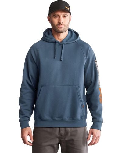 Timberland Mens Honcho Sport Pullover Hooded Sweatshirt - Blue