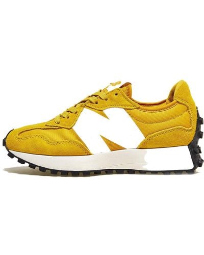 New Balance 70s Heritage Oversized Logo Rn Suede Mesh Trainers - Yellow