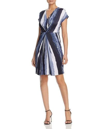 Kenneth Cole Origami Pleat Dress - Blue