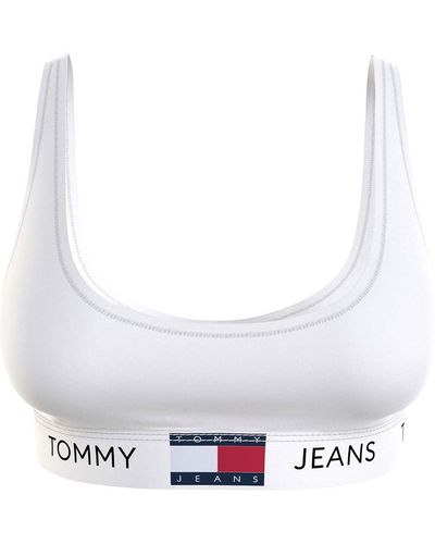 Tommy Hilfiger Tommy Jeans Mujer Sujetador bralette Unlined tejido elástico - Blanco
