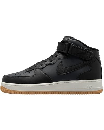 Nike Air Force 1 Mid '07 Lx Trainers Trainers Leather Shoes Dv7585 - Black