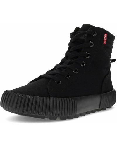 Levi's S Olivia Cvs Canvas Hightop Fashion Sneaker Shoe - Black