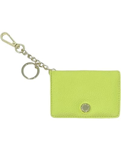 Steve Madden Bfold Clip On Card Case Wallet With Keyring - Yellow