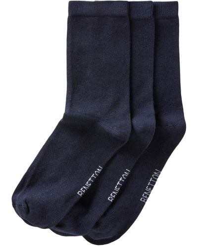 Benetton Socks3 Pairs 6grd2701m Socks - Blue