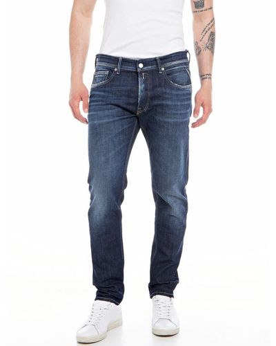 Replay Jeans Uomo Willbi regular Fit Elasticizzati - Blu