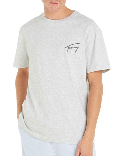 Tommy Hilfiger Tjm Reg Signature Tee Ext Dm0dm17994 S/s T-shirt - White