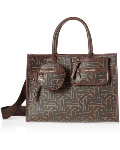 Steve Madden Tile Multi Pouch Tote - Brown