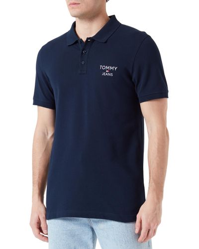 Tommy Hilfiger Poloshirt Kurzarm Tjm Slim Corp Polo Regular Fit - Blau