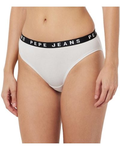 Pepe Jeans Bikinihose mit Logo Unterwäsche im Bikini Stil - Schwarz