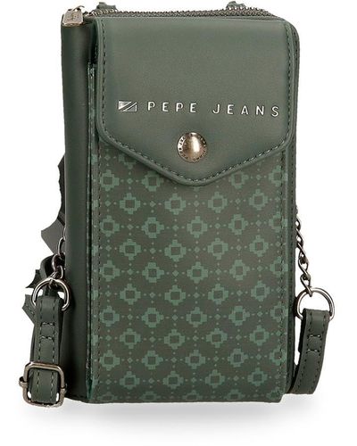 Pepe Jeans Bethany Shoulder Bag Small Green 11 X 20 X 4 Cm Faux Leather
