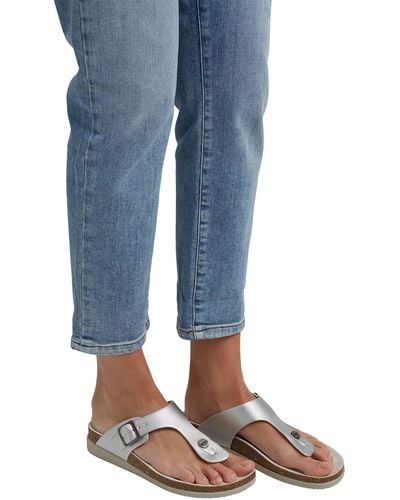 Esprit Teenslippers Met Stoffen Brug - Metallic