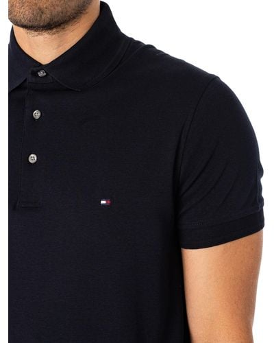 Tommy Hilfiger Essential Interlock Slim Polo Shirt - Blue