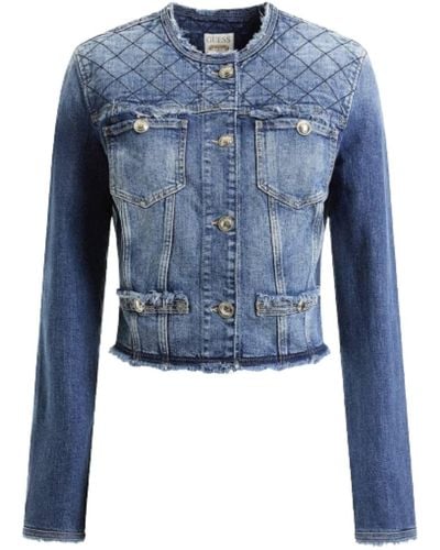Guess Giacca Jeans donna Layla quilted jacket ES23GU53 W3RN28D4H77 S - Blu