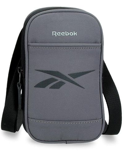Reebok Newport Small Crossbody Bag Grey 10,5x18x2 Cms Polyester