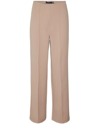 Vero Moda Bestseller A/s Vmbecky Hr Wide Pull-on Pant Noos - Natural