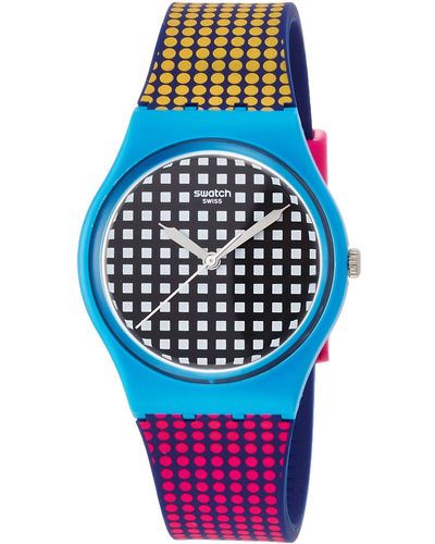 Swatch Armbanduhr Analog Quarz One Size - Blau