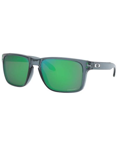 Oakley Holbrook Xl Sunglasses Crystal Black With Prizm Jade Lens + Sticker - Green