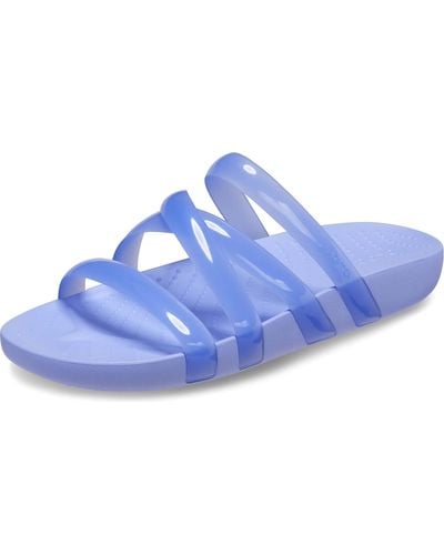 Crocs™ Splash Glossy Strappy Sandal 36-37 Eu Moon Jelly - Blauw