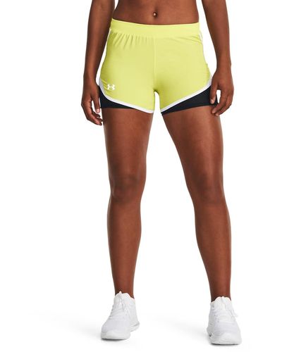 Under Armour Fly By 2.0 2-in-1 Shorts, - Yellow
