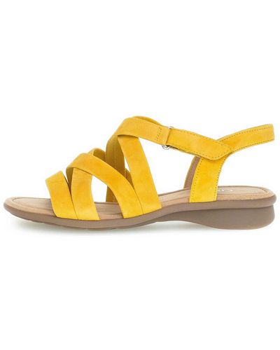 Gabor Comfort Basic Sandalen in Übergrößen Gelb 46.066.22 große schuhe