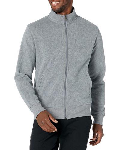 Amazon Essentials Full-Zip Fleece Mock Neck Sweatshirt Fashion-Sweatshirts - Grigio