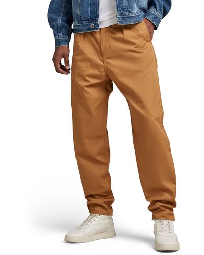 G-Star RAW Pleated Chino Relaxed Donna ,Marrone - Multicolore