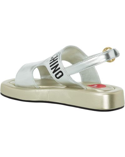 Love Moschino Sandali Donna Silver 38 EU - Bianco