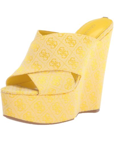 Guess Teisha4 Wedge Sandal - Yellow