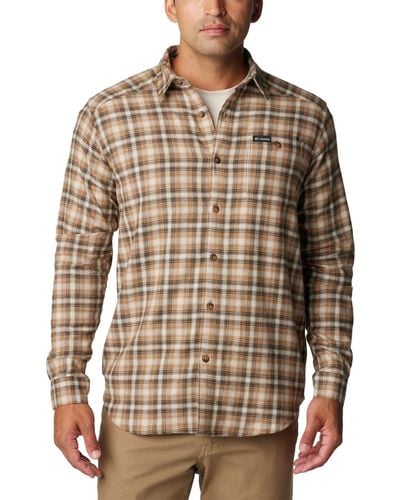 Columbia Cornell Woods Flannel Long Sleeve Shirt - Brown
