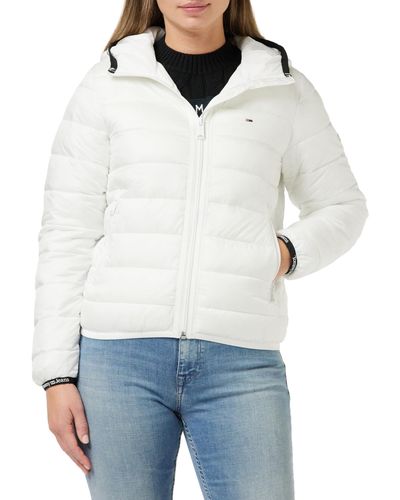Tommy Hilfiger Tommy Hilfiger Tjw Quilted Tape Hooded Jacket - White