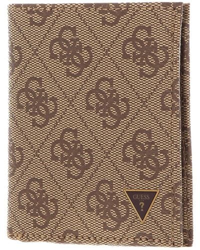 Guess Smart Billfold With Coinpocket S Beige/brown