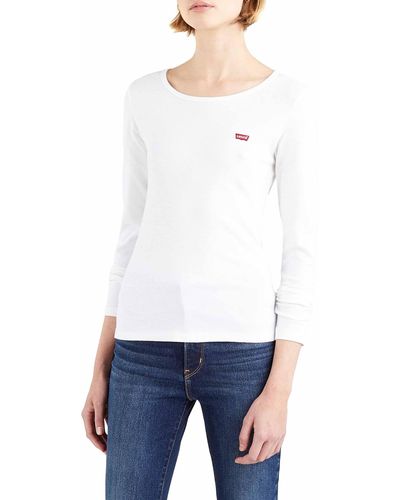Levi's LS 2-Pack Tee T-Shirt White +/White + - Blanc