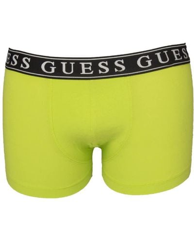 Guess Men's Boxer Shorts Elastic Exposed Stretch Cotton Underwear Article Uo1f05jr00a Boxer - Yellow