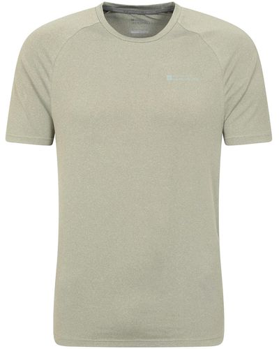 Mountain Warehouse Shirt Agra Melange pour - Léger et Confortable - Col Rond - Séchage Rapide et Protection UV - pour - Vert