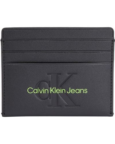Calvin Klein Sculpted Cardcase 6cc Mono Other Slg - Grey