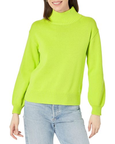 Amazon Essentials Pullover aus Baumwolle mit hohem Stehkragen - Grün