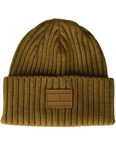 Tommy Hilfiger Mütze mit gerippten Bündchen Winter-Hut - Mehrfarbig