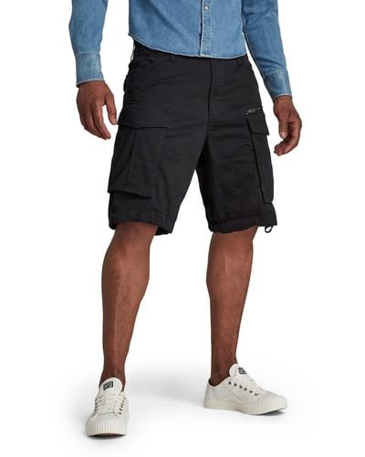 G-Star RAW Rovic Zip Relaxed 1\2-Length Shorts Pantalones Cortos para Hombre - Negro