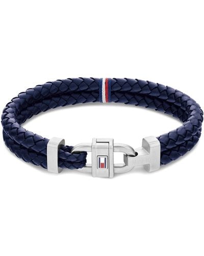 Tommy Hilfiger Jewelry Bracelet pour en Cuir Bleu - 2790362