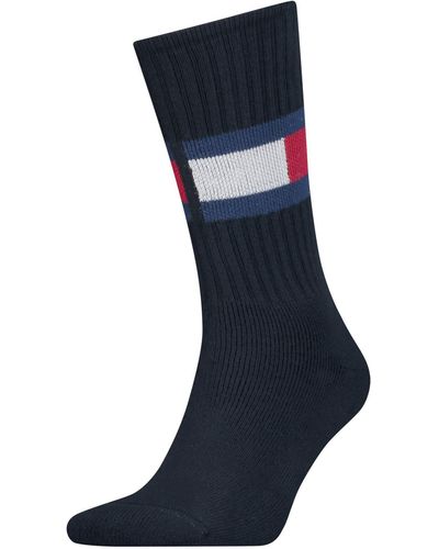 Tommy Hilfiger TH Jeans Flag 1p Calcetines - Azul