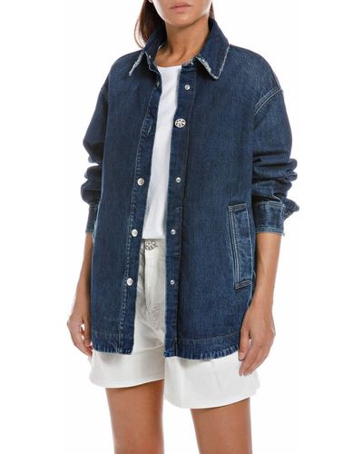 Replay Jeansjacke aus Bio-Baumwolle - Blau