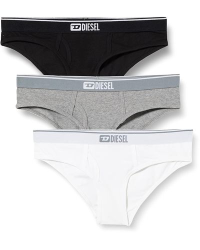 DIESEL Three-pack Of Briefs With Shiny Waist - Blue