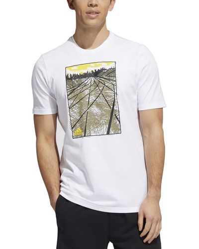 adidas S Sketch Photo Real Graphic Tee - White