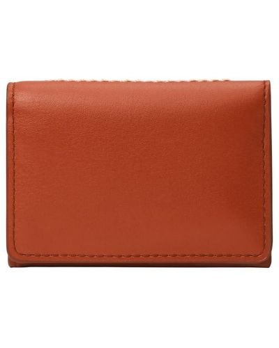 Fossil Westover Leather Snap Bifold - Red