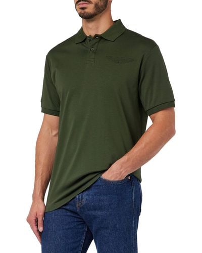 Hackett Am Emboss Bk Polo Shirt - Green